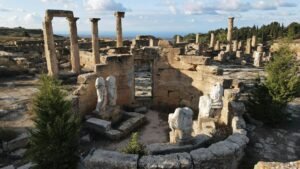 exploring the archaeological site of cyrene in libya