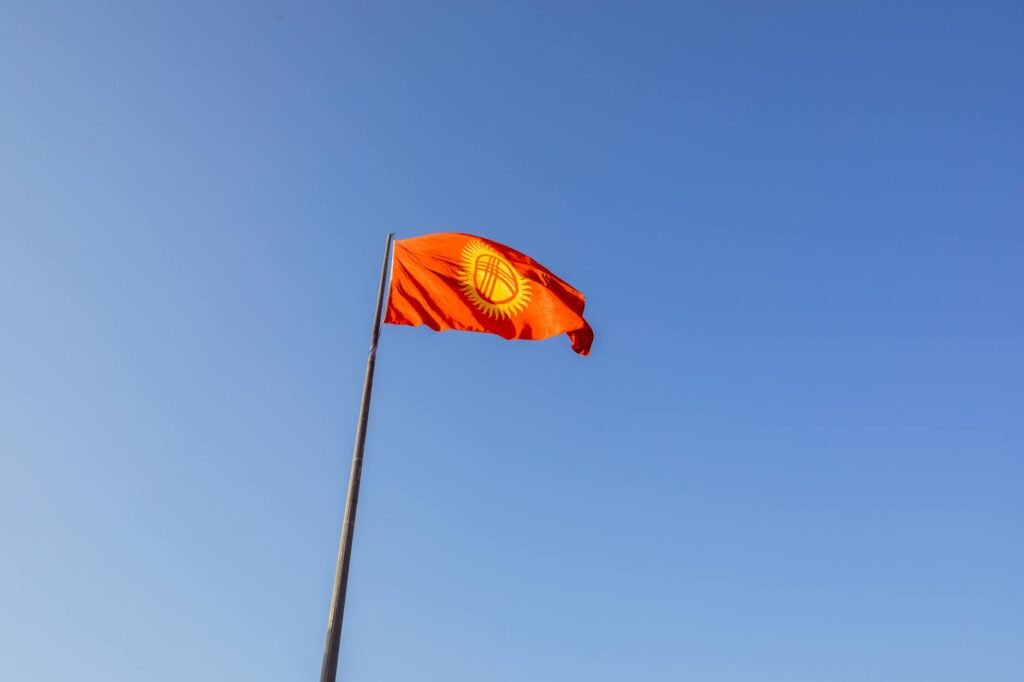 the national flag of kyrgyzstan