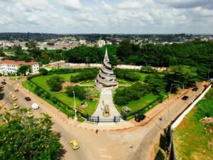 cameroon reunification monument in capital city of cameroon