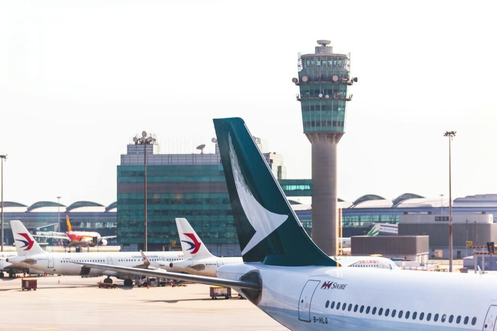 green and gray airport